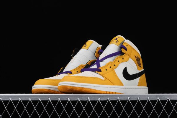 New Arrival AJ1 Mid 852542-700 Lakers