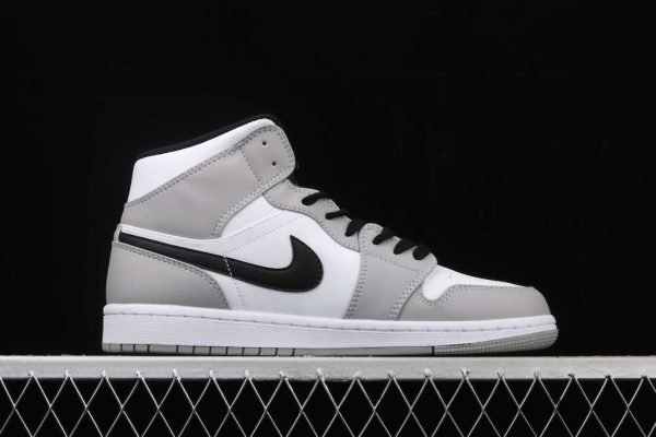 New Arrival AJ1 Mid 554725-092 Light Smoke Grey