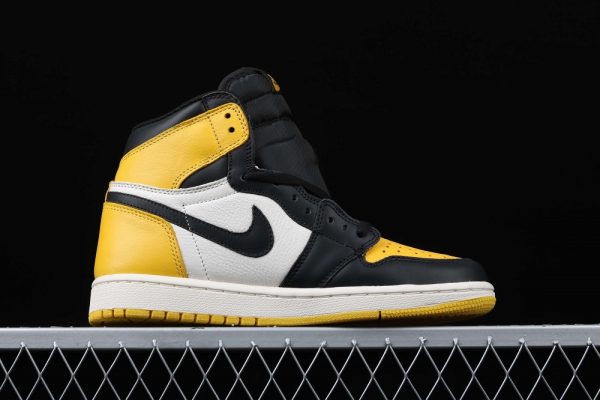 New Arrival AJ1 High 052-AR1020-700 Yellow Toe