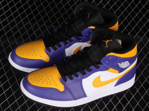 New Arrival AJ1 MID DQ8426-517 Lakers