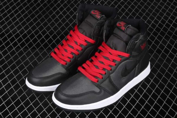 New Arrival AJ1 High 555088-060 Black Satin