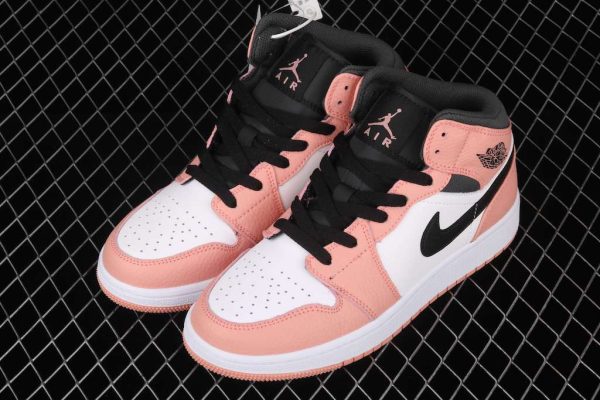 New Arrival AJ1 Mid 555112-603 Pink Quartz