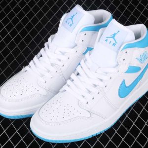 New Arrival AJ1 Mid BQ6472 114 Carolina Blue