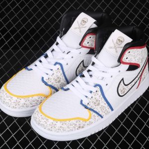 New Arrival AJ1 Mid BQ6827-100 Day of the Dead