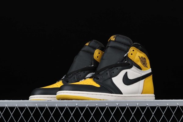 New Arrival AJ1 High 052-AR1020-700 Yellow Toe