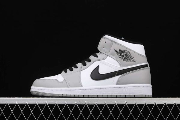 New Arrival AJ1 Mid 554725-092 Light Smoke Grey