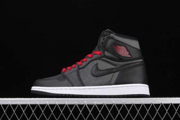 New Arrival AJ1 High 555088-060 Black Satin