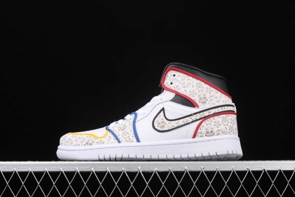 New Arrival AJ1 Mid BQ6827-100 Day of the Dead