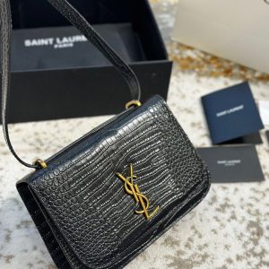 New Arrival Bag Y3328 – Y3328-23x17cm, Crocodile Leather Pattern-Gold Logo